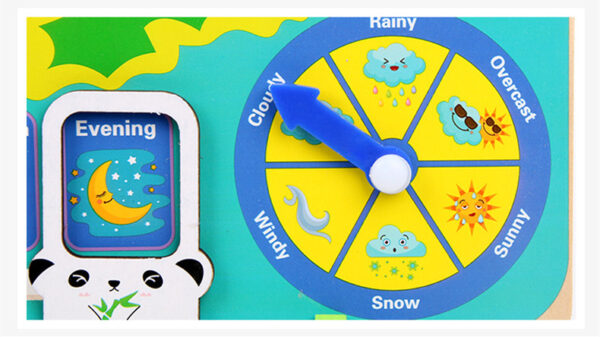 Montessori Wooden Toys Baby Weather Season Calendar Clock Time Cognition Preschool Educational Teaching Aids Toys For Children - Image 2