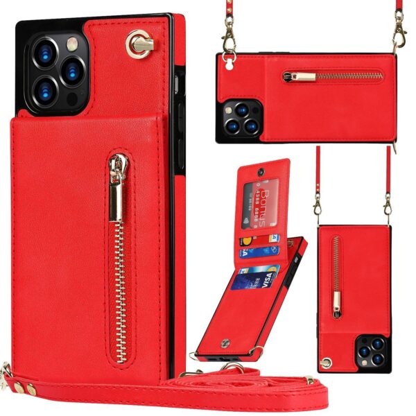 Mobile Phone Case Leather Case Messenger Protective Cover - Image 9