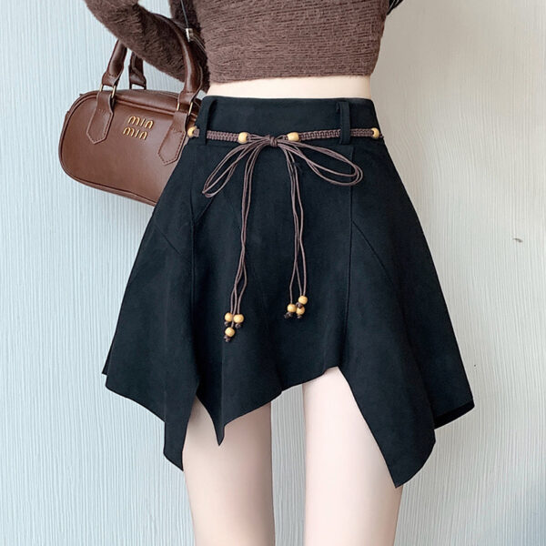 Irregular Suede Skirt Autumn And Winter - Image 2