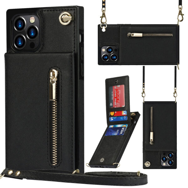 Mobile Phone Case Leather Case Messenger Protective Cover - Image 8