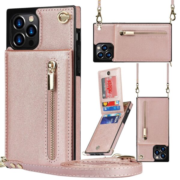 Mobile Phone Case Leather Case Messenger Protective Cover - Image 5