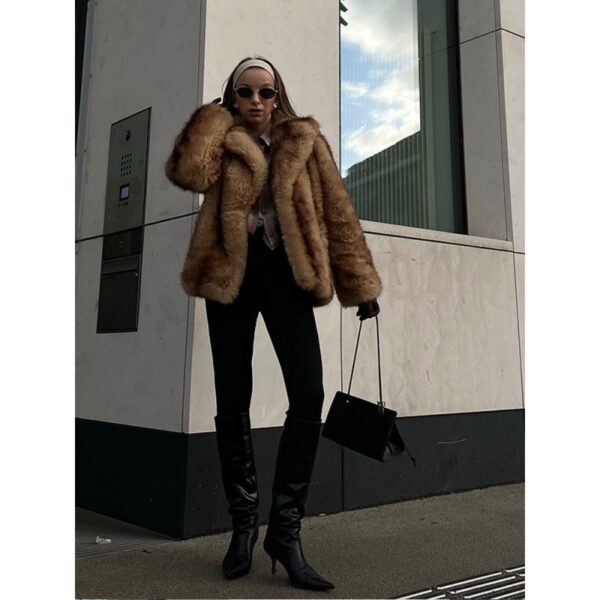 Street Fur Coat Short Women's Top Warm - Image 2