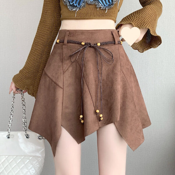 Irregular Suede Skirt Autumn And Winter - Image 5