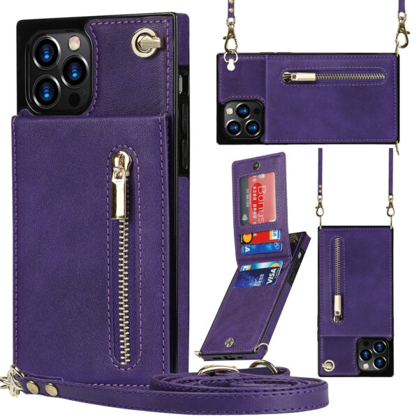 Mobile Phone Case Leather Case Messenger Protective Cover - Image 2