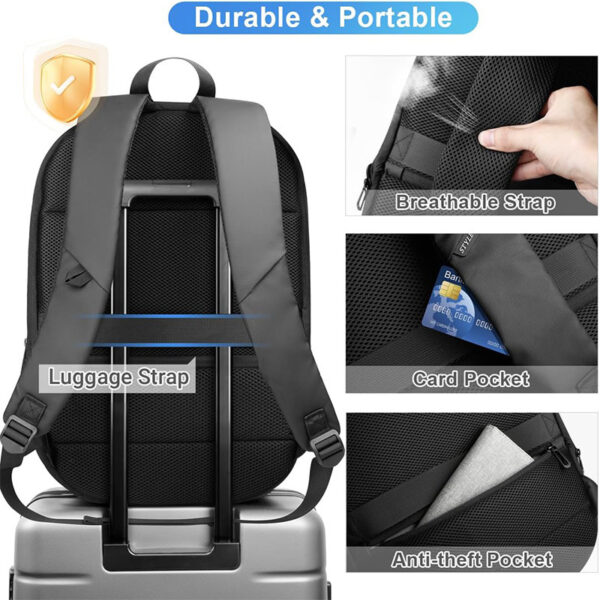 Computer Backpack Belt USB Charger Port - Image 9