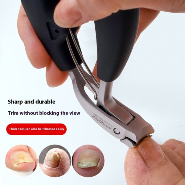 Anti-splash Bevel Elbow Nail Clippers Large Opening Secondary Blade Nail Clippers Pruning - Image 3