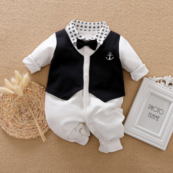 Baby Jumpsuit Spring And Autumn Models Foreign Trade Gentleman Baby Clothes Long-Sleeved Baby Clothes Baby Clothes - Image 7