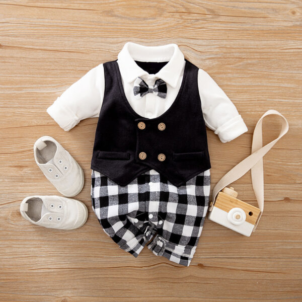 Baby Jumpsuit Spring And Autumn Models Foreign Trade Gentleman Baby Clothes Long-Sleeved Baby Clothes Baby Clothes - Image 8