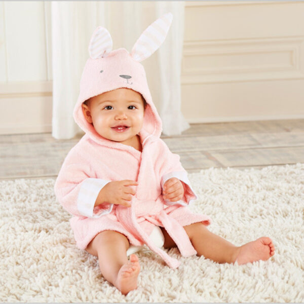 Cartoon Cute Animal Modeling Baby Bath Towels Baby Bathrobes Cotton Children's Bathrobes Baby Hooded - Image 3