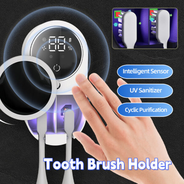 Tooth Brush Holder Sanitizer Uv Toothbrush Sanitizer Toothpaste Accessories Portable Toothbrush Sterilizer Portable Disinfectant - Image 10