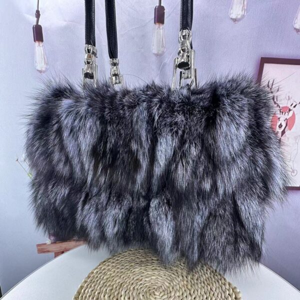 Korean-style Fox Fur Bag - A Classy Touch for Every Occasion - Image 4