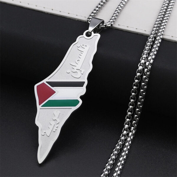 Palestine Map Pendant Necklaces For Men Women Stainless Steel Gold Color Palestinians Ethnic Map Jewelry Gifts - Image 4