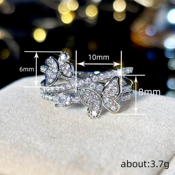 Butterfly Multi-layer Design Ring Sweet - Image 3