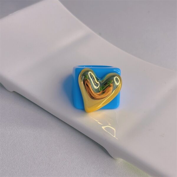 Electroplated Gold Heart-shaped Ring For Women - Image 5