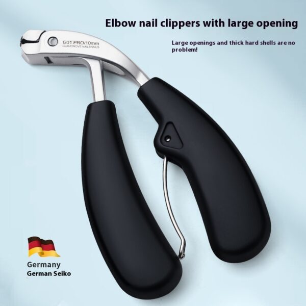 Anti-splash Bevel Elbow Nail Clippers Large Opening Secondary Blade Nail Clippers Pruning - Image 5