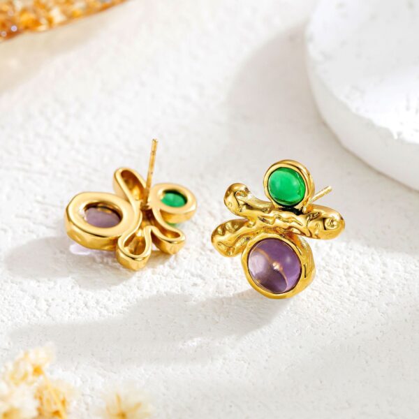 Fashion Retro Court Irregular Texture Tree Branch Ear Studs - Image 4