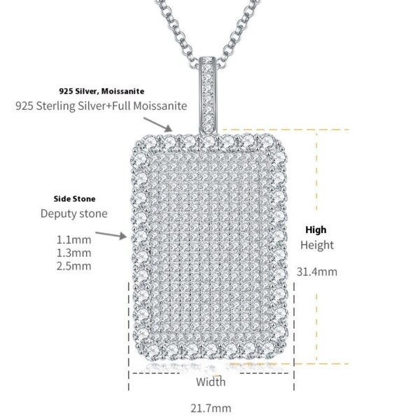 European And American Hip Hop Style Full Diamond Necklace - Image 2