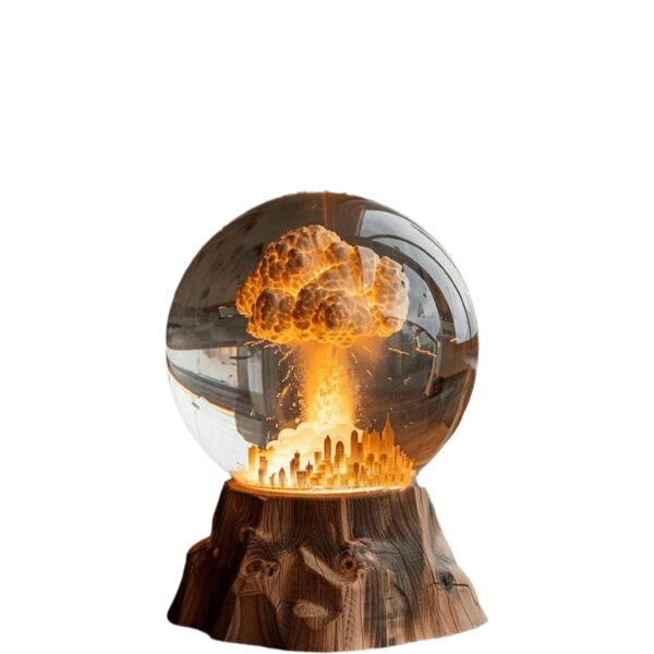 Atomic Bomb Explosion Lamp, Nuclear Explosion Lamp, 3D Mushroom Cloud Explosion Night Light, Atomic Bomb Model Atmosphere Lamp, LED Resin Night Light, Beside Lamp, Desk Lamp, Table Lamp - Image 5