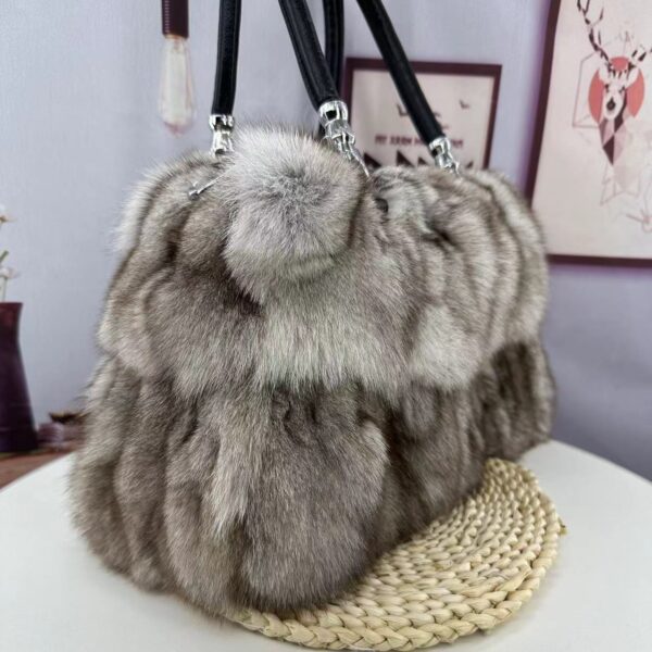 Korean-style Fox Fur Bag - A Classy Touch for Every Occasion - Image 2