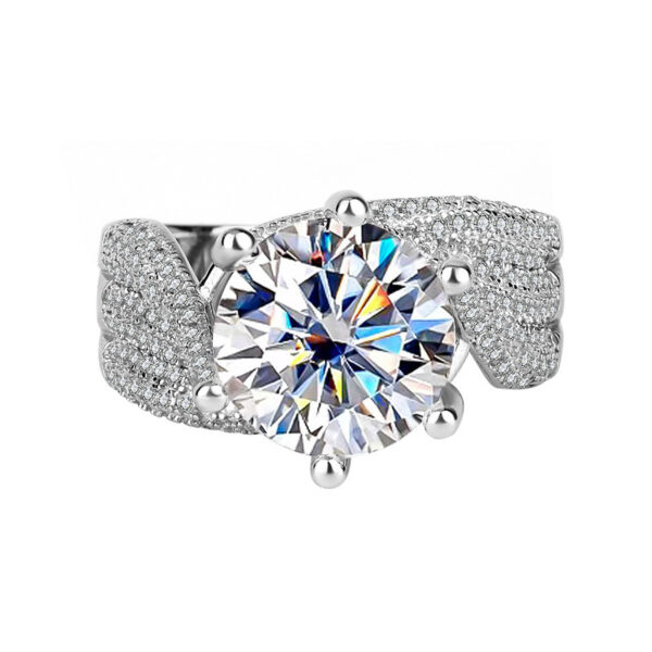 925 Sterling Silver Moissanite Diamond Ring - Image 10