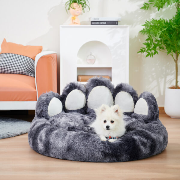 Cute Dog Bear Paw Shape Dog Bed, Dog Beds & Furniture For Small And Medium Dogs, Cozy Plush Cute Cat Beds For Indoor Cats - Image 5