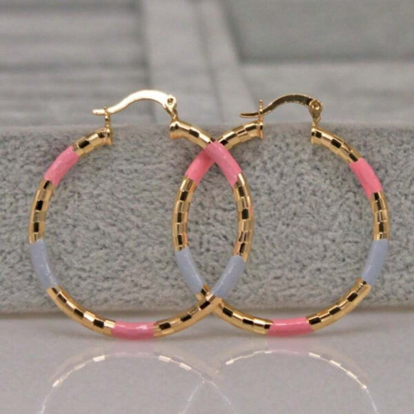 Simple Circle Personalized Earrings - Image 2