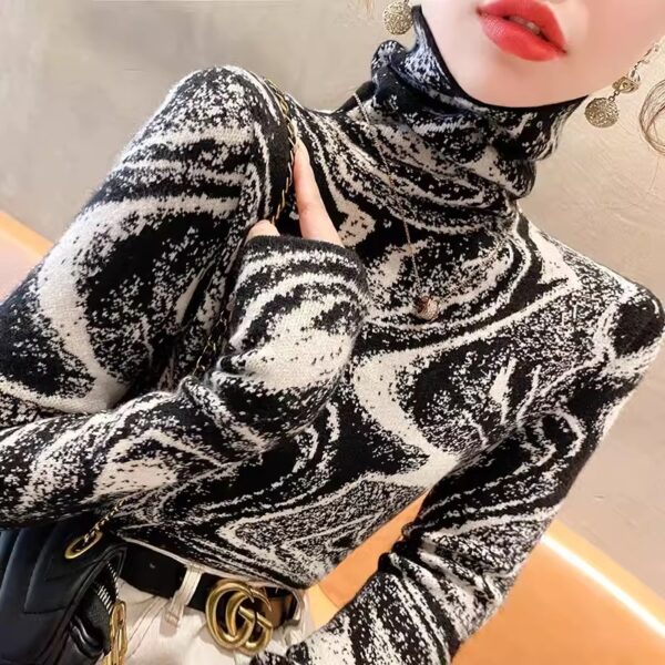 Women's Turtleneck Sweater Bottoming Shirt Autumn And Winter Fashionable - Image 3