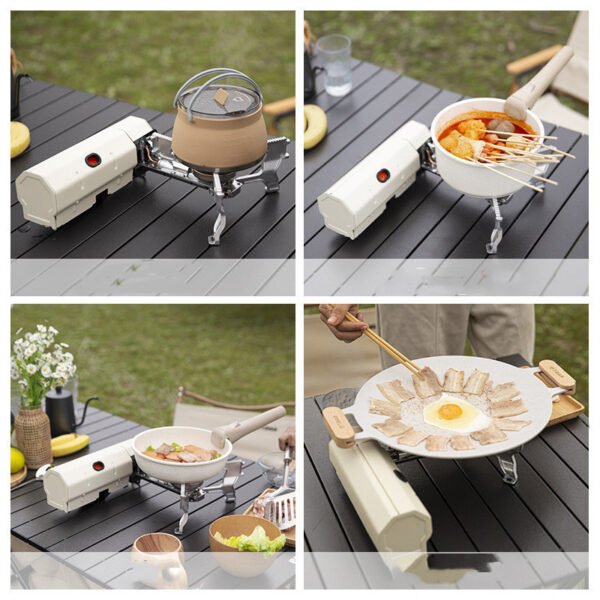 Camping Gas Stove Portable Folding Cassette Stove Outdoor Hiking BBQ Travel Cooking Grill Cooker Gas Burner Food Heating Tool Kitchen Gadgets