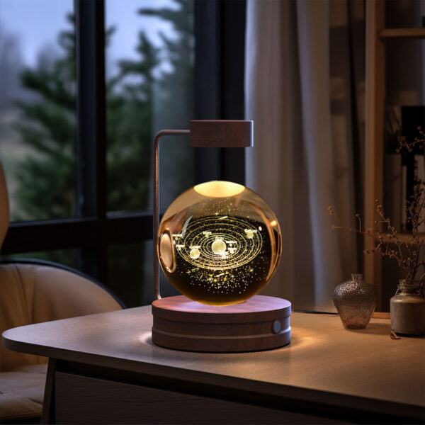 Crystal Ball Cosmic Dinosaur Indoor Night Light USB Power Warm Bedside Light Birthday Gift Night Lamp - Image 5