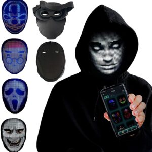 Halloween LED face mask with color changing lights