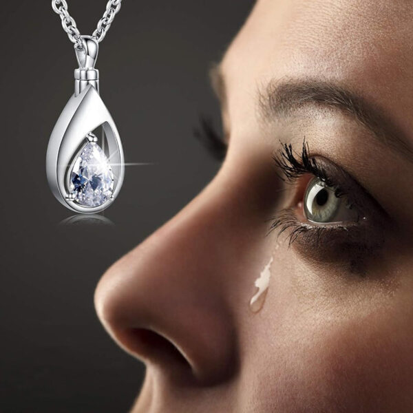 Tears Pendant Women's Water Drop Light Luxury Design Necklace - Image 2