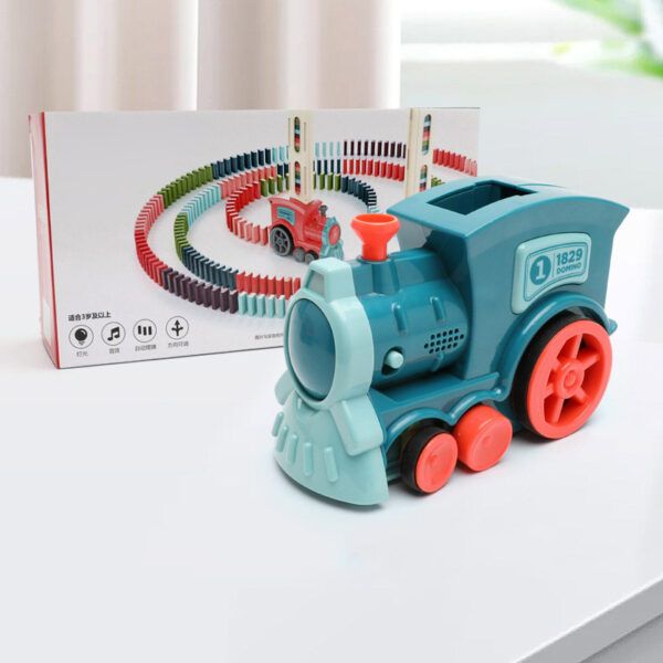 Domino Train Toys Baby Toys Car Puzzle Automatic Release Licensing Electric Building Blocks Train Toy - Image 9