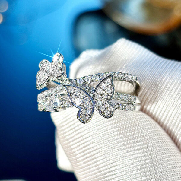 Butterfly Multi-layer Design Ring Sweet - Image 5