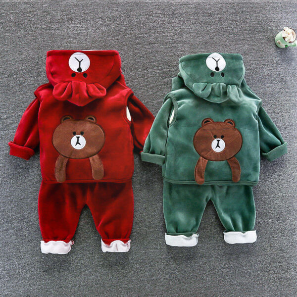 Three-piece Set Of Baby Clothes For Children And Children - Image 5