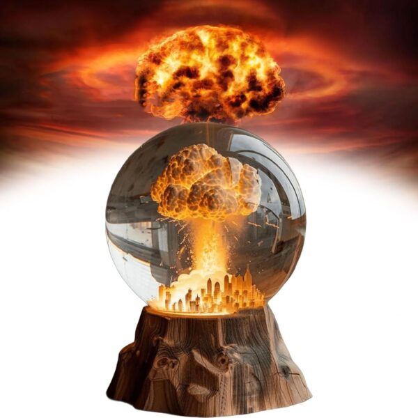 Atomic Bomb Explosion Lamp, Nuclear Explosion Lamp, 3D Mushroom Cloud Explosion Night Light, Atomic Bomb Model Atmosphere Lamp, LED Resin Night Light, Beside Lamp, Desk Lamp, Table Lamp - Image 2