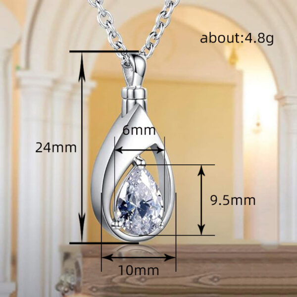 Tears Pendant Women's Water Drop Light Luxury Design Necklace - Image 3