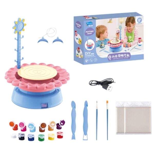 Electric Pottery Drawing Machine Clay Toy Diy Set - Image 2