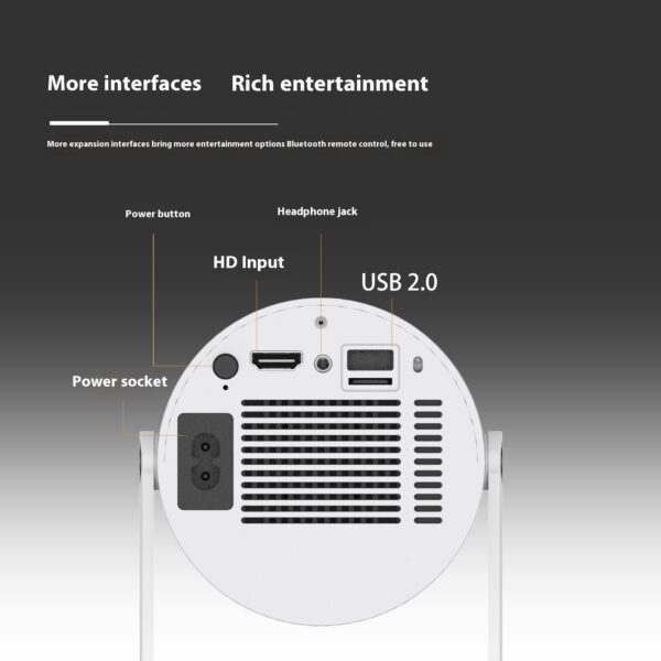 Compact 180° Projection Projector – Perfect for Home Entertainment - Image 8