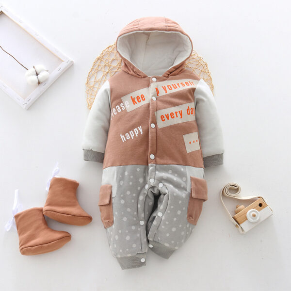 Baby onesies baby clothes autumn and winter thickening - Image 10