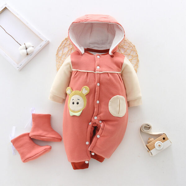 Baby onesies baby clothes autumn and winter thickening - Image 4