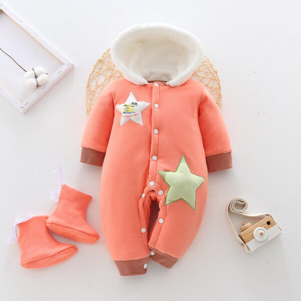 Baby onesies baby clothes autumn and winter thickening - Image 2