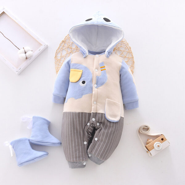 Baby onesies baby clothes autumn and winter thickening - Image 3