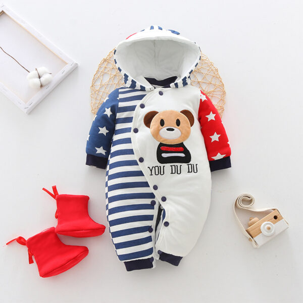 Baby onesies baby clothes autumn and winter thickening - Image 9