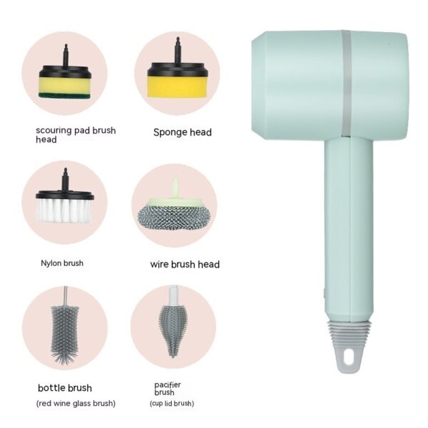 Electric Cleaning Brush Dishwashing Brush Automatic Wireless USB Rechargeable Professional Kitchen Bathtub Tile Cleaning Brushes - Image 7