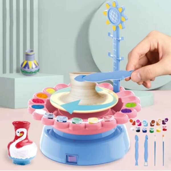 Electric Pottery Drawing Machine Clay Toy Diy Set - Image 5