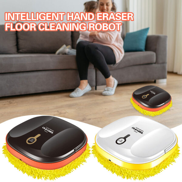 Smart robot vacuum cleaner sweeping the floor