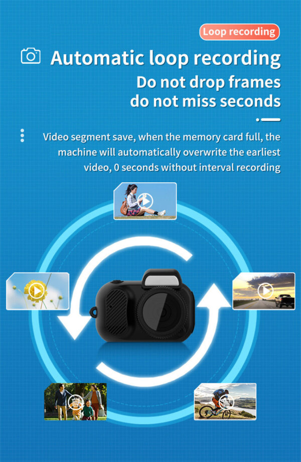 Retro Mini Camera With Screen Indoor Home Outdoor 1080p HD Portable Very Small Camera Video Support Holiday Gifts - Image 10