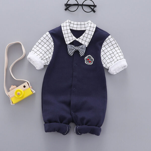 Baby Clothes Cotton Gentleman's Children's Clothes Romper - Image 3