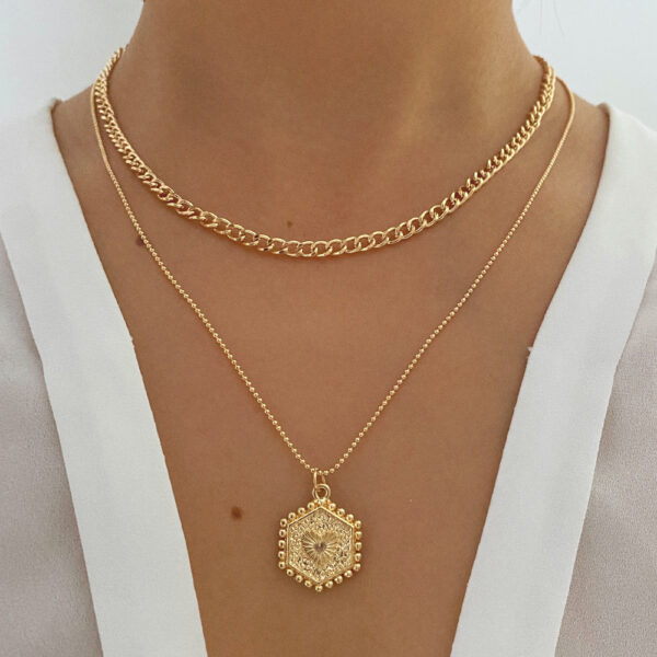 Double Layer Twin Clavicle Chain For Women