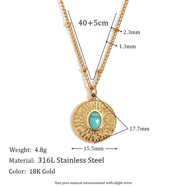 Women's Stainless Steel 18K Gold Plating Spacer Necklace - Image 5